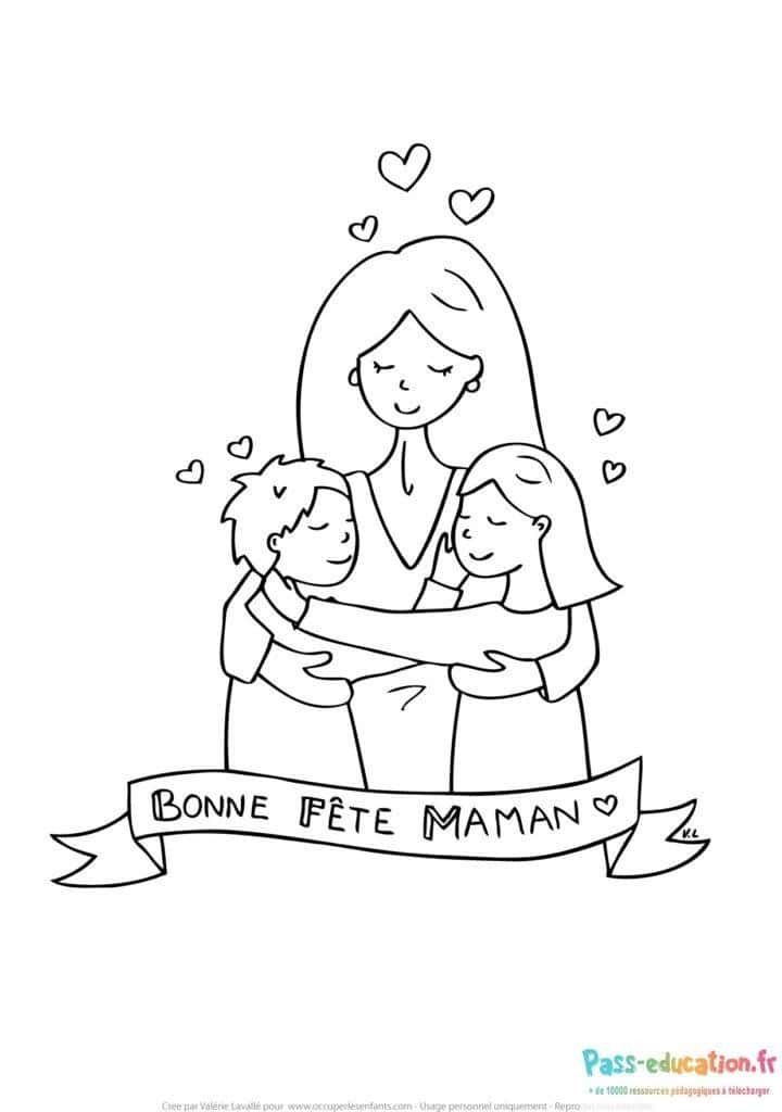 Coloriage Fête des Mères à imprimer et colorier