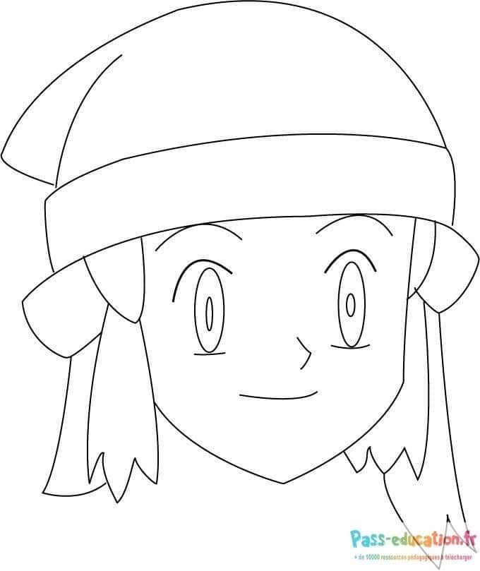 Coloriage Aurore souriante à imprimer et colorier