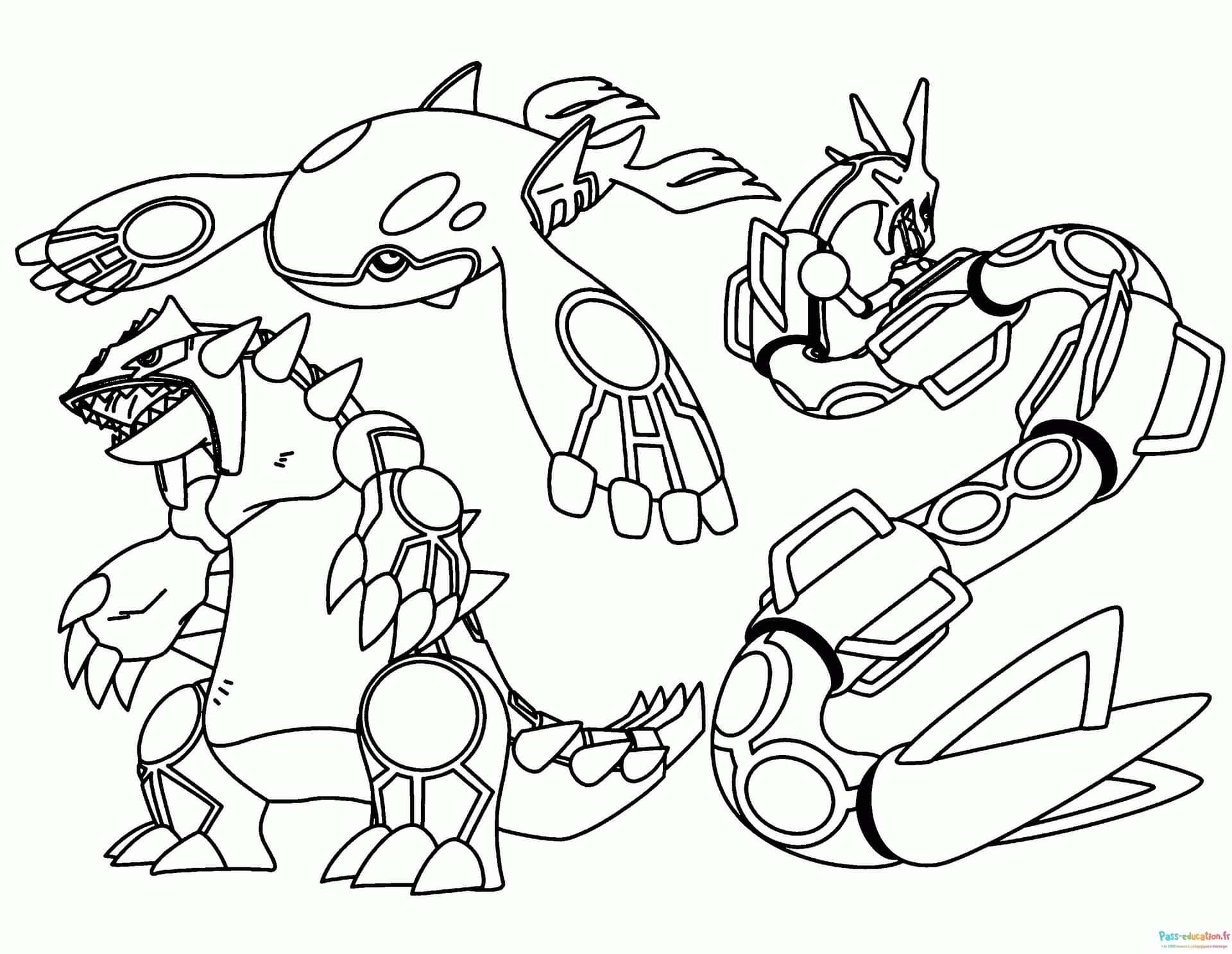 Coloriage Pokémon mécaniques à imprimer et colorier