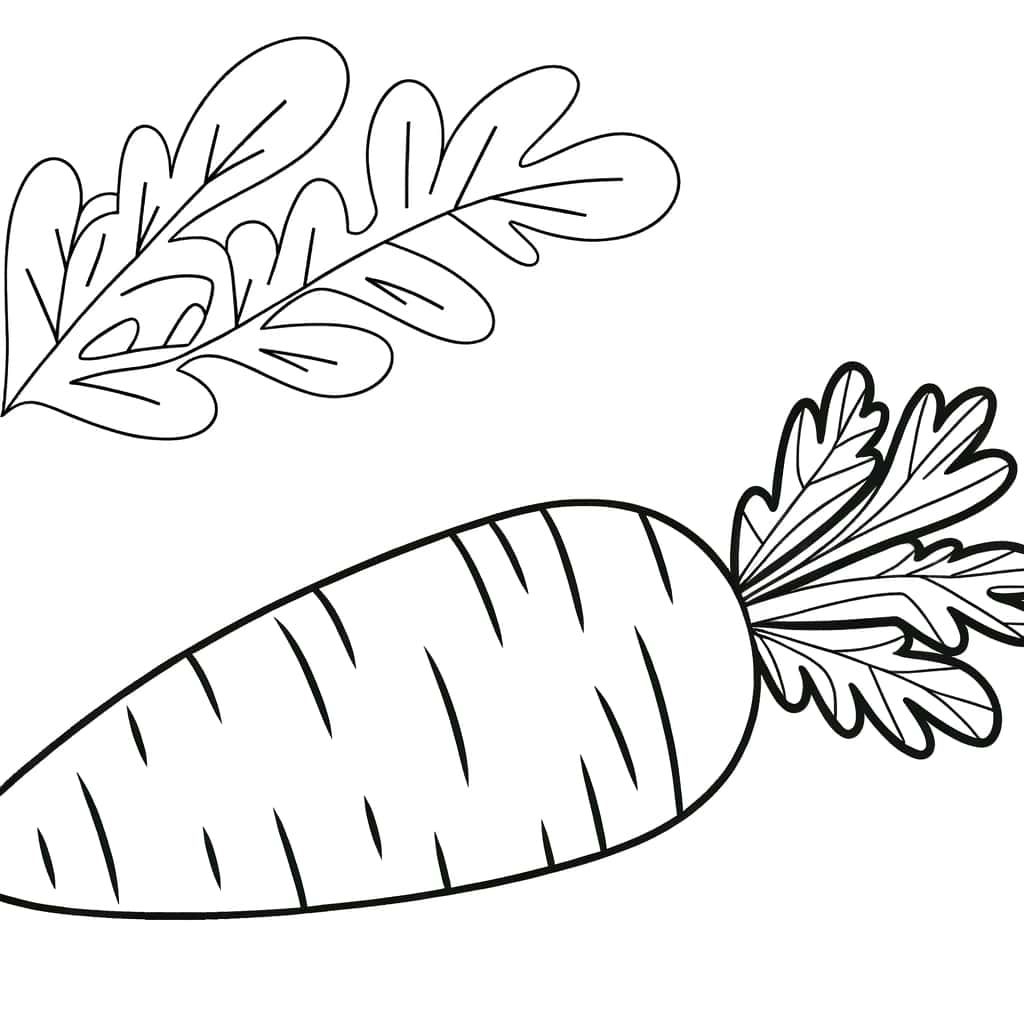 Coloriage Carotte à imprimer et colorier