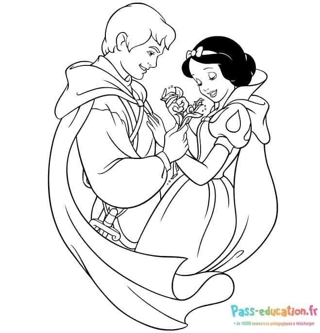 Coloriage Princesse et prince à imprimer et colorier