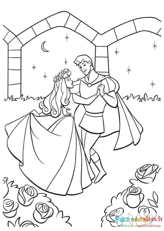 Coloriage Danse royale à imprimer et colorier
