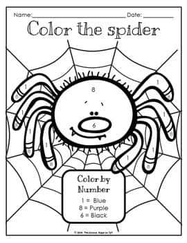 Coloriage Araignée à colorier à imprimer et colorier