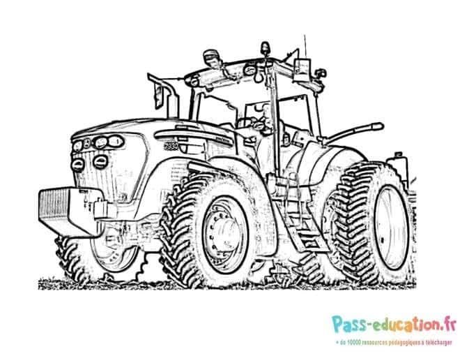 Coloriage Tracteur à colorier à imprimer et colorier