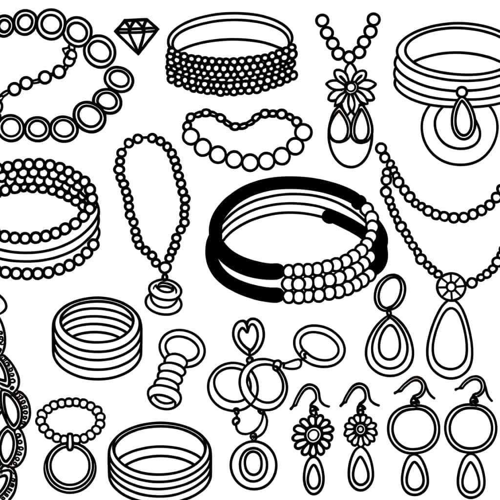 Coloriage Bijoux fantaisie à imprimer et colorier