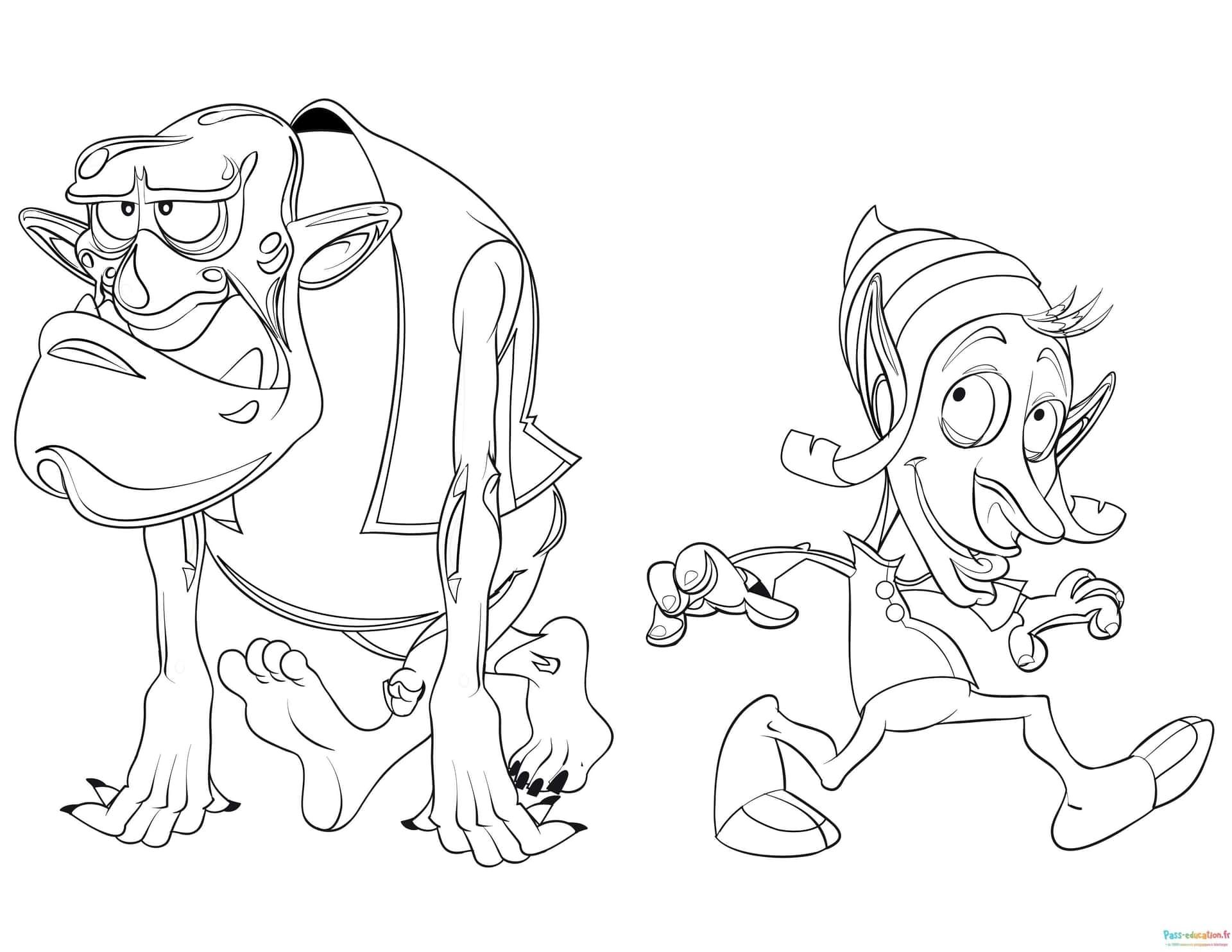 Coloriage Trolls amusants à imprimer et colorier