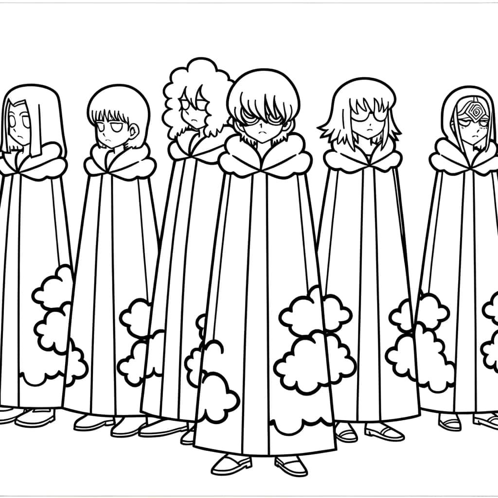 Coloriage Akatsuki à imprimer et colorier