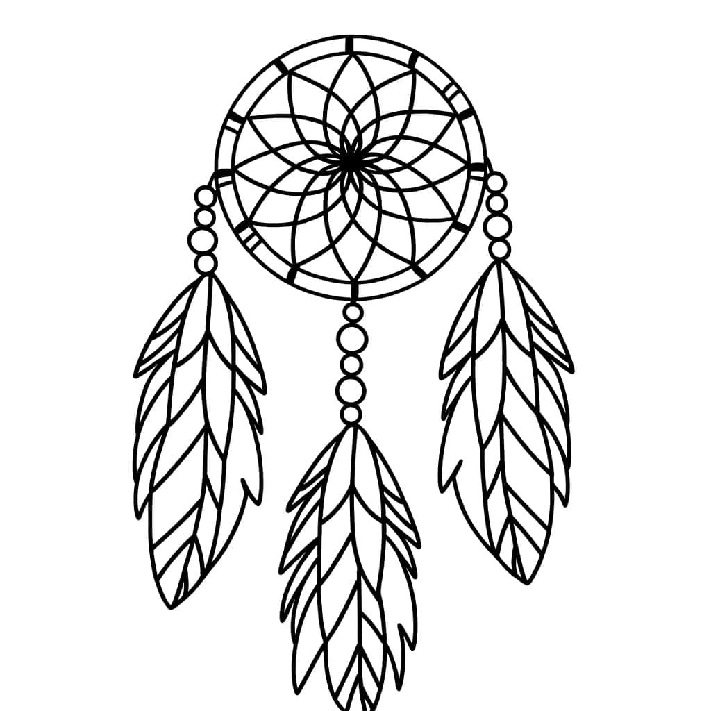Coloriage Attrape Rêves à imprimer et colorier