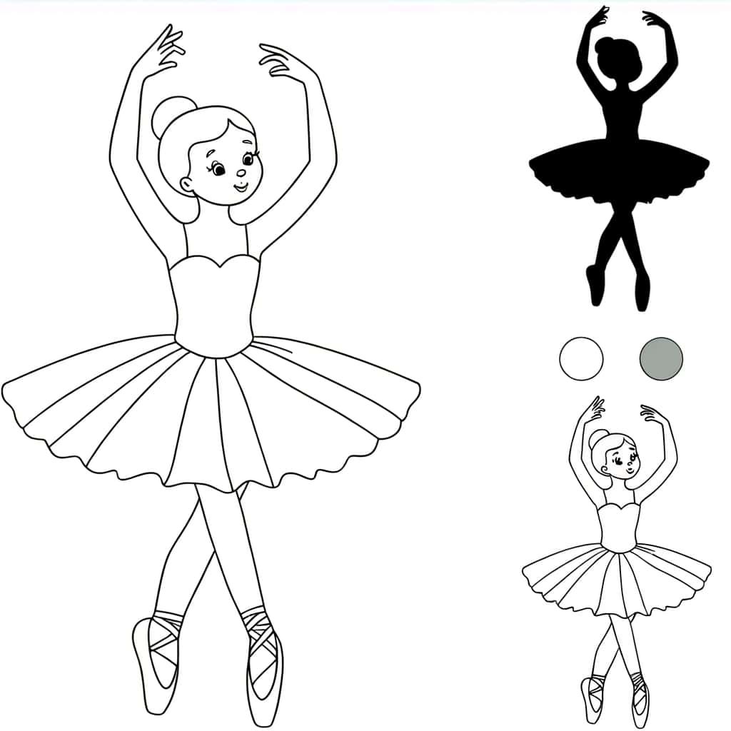 Coloriage Ballerine à imprimer et colorier