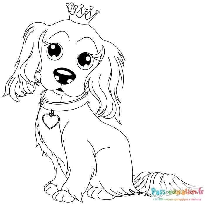 Coloriage Chien royal à imprimer et colorier