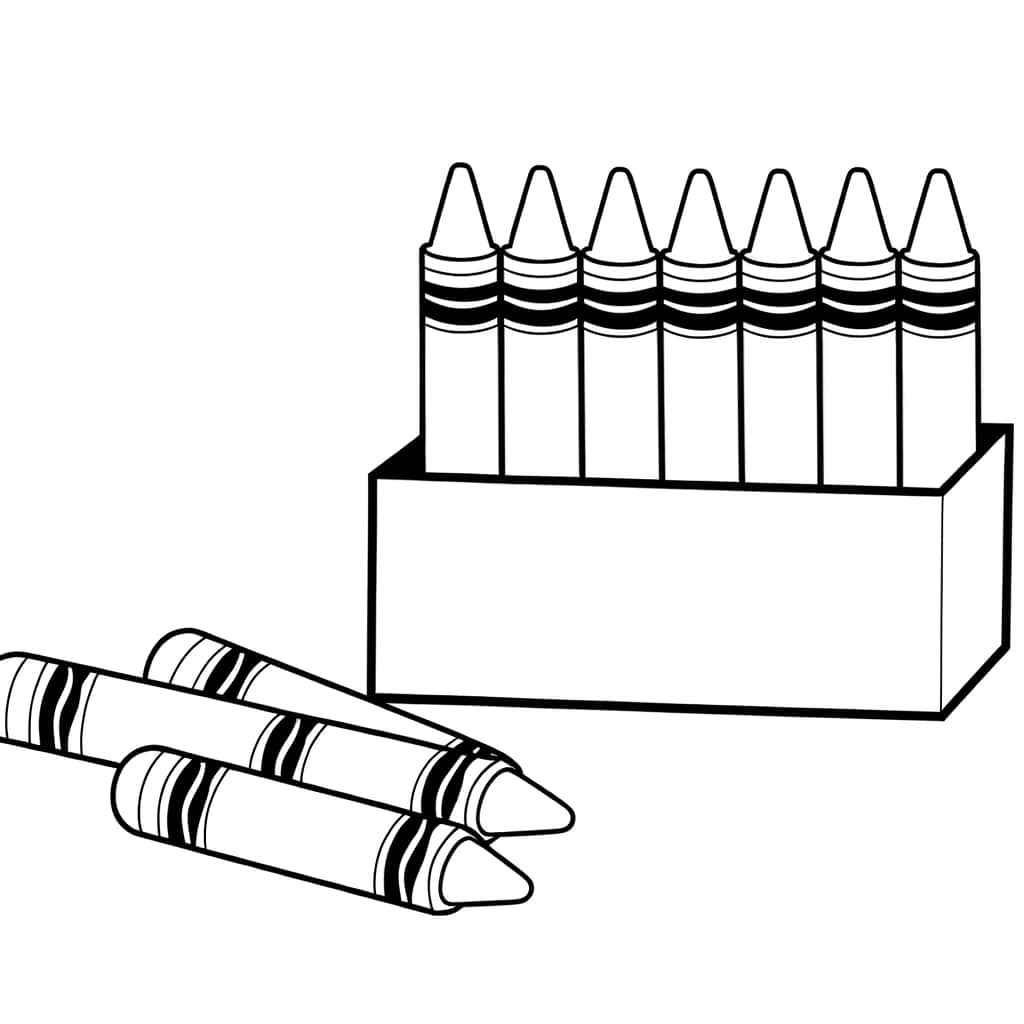 Coloriage Boîte de crayons à imprimer et colorier