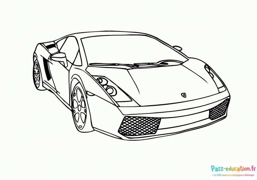 Coloriage Voiture sportive à imprimer et colorier