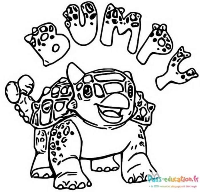 Coloriage Dinosaure en armure à imprimer et colorier