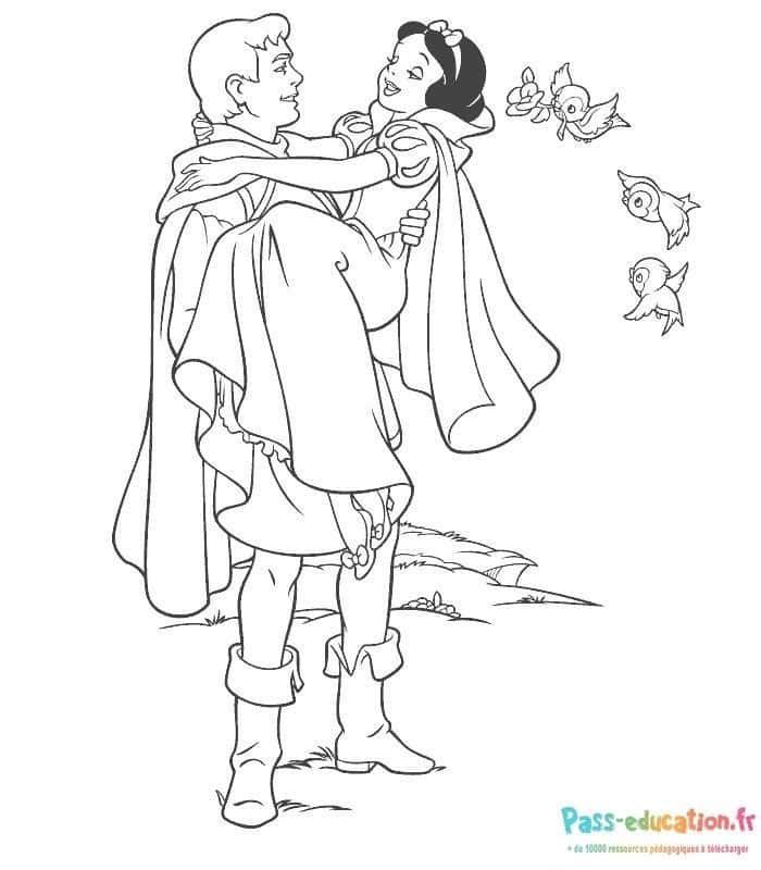 Coloriage Princesse et Prince à imprimer et colorier