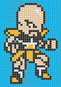 Coloriage Guerrier Saiyan à imprimer et colorier