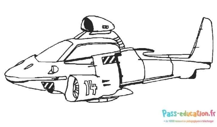 Coloriage Hélicoptère militaire à imprimer et colorier