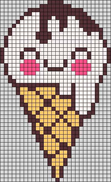 Coloriage Glace kawaii à imprimer et colorier