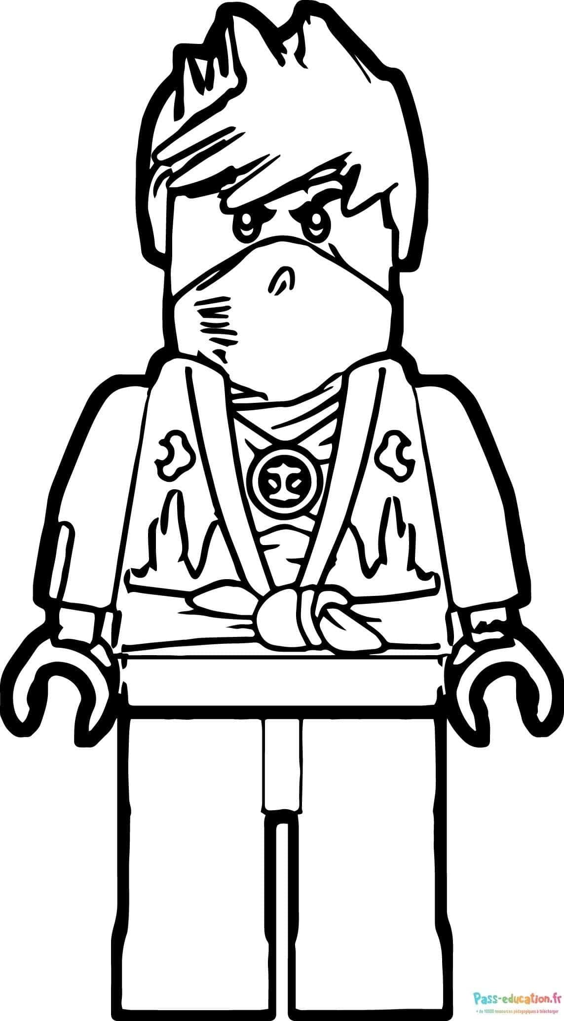 Coloriage Ninjago en action à imprimer et colorier