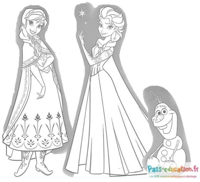 Coloriage Elsa et Anna à imprimer et colorier