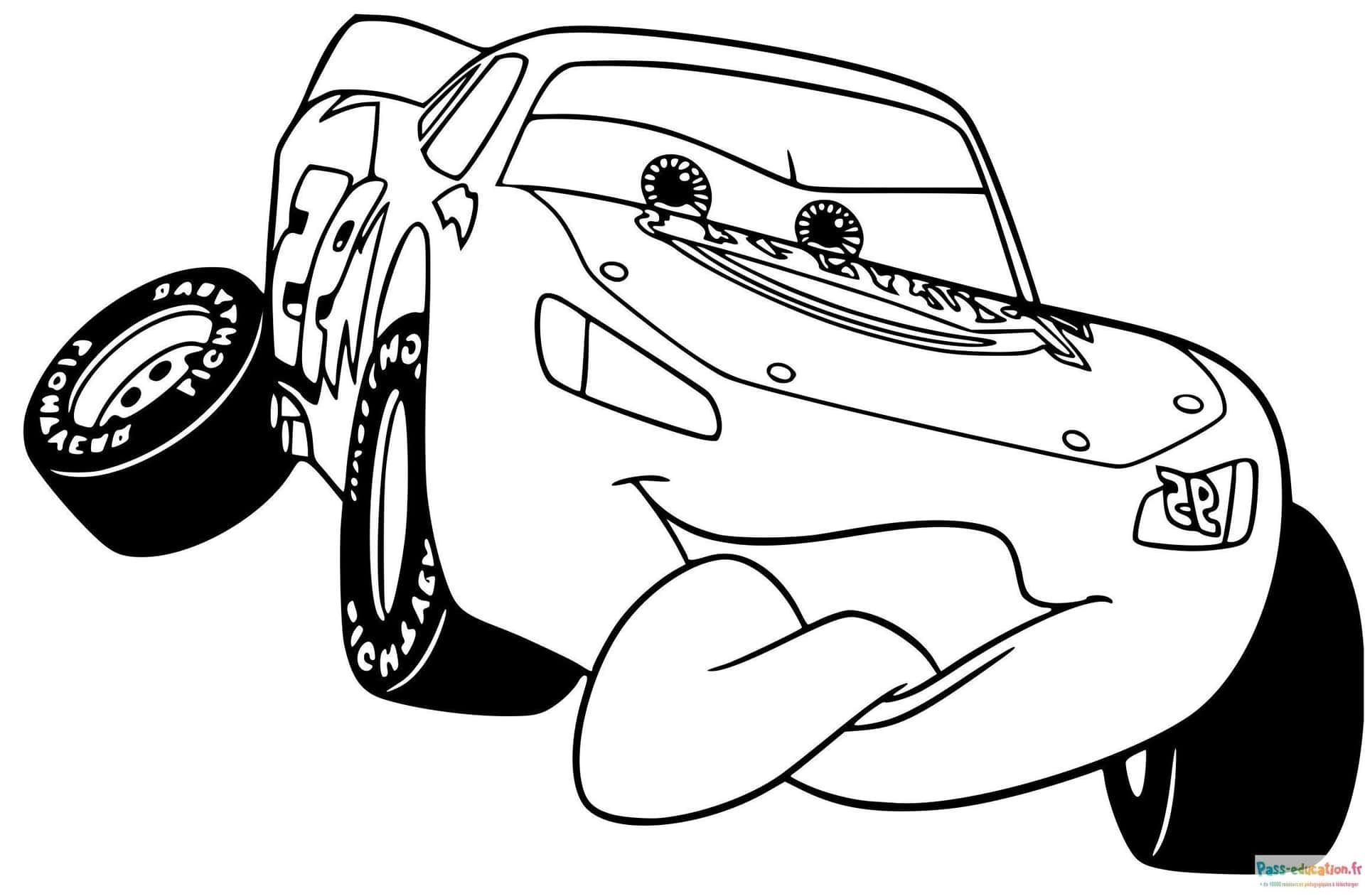 Coloriage Voiture de course à imprimer et colorier