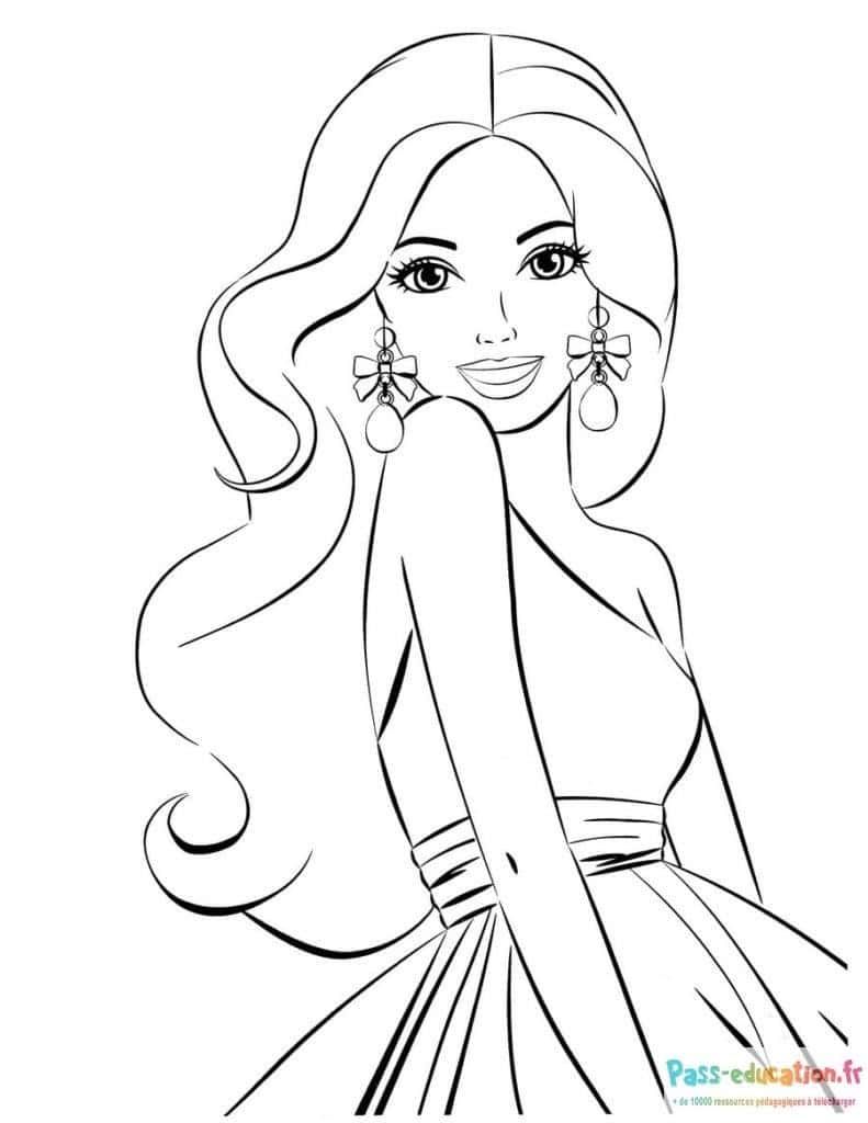 Coloriage Sirène élégante à imprimer et colorier
