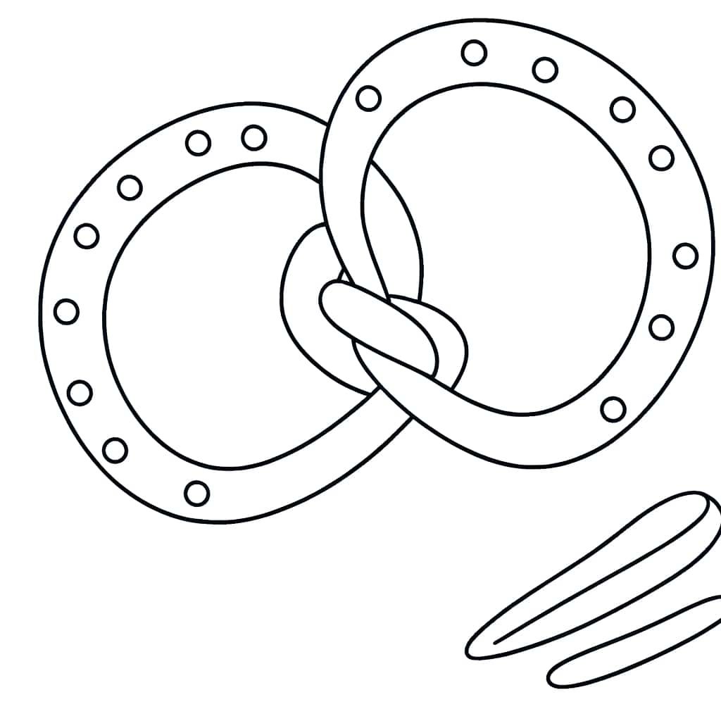 Coloriage Bretzel géant à imprimer et colorier