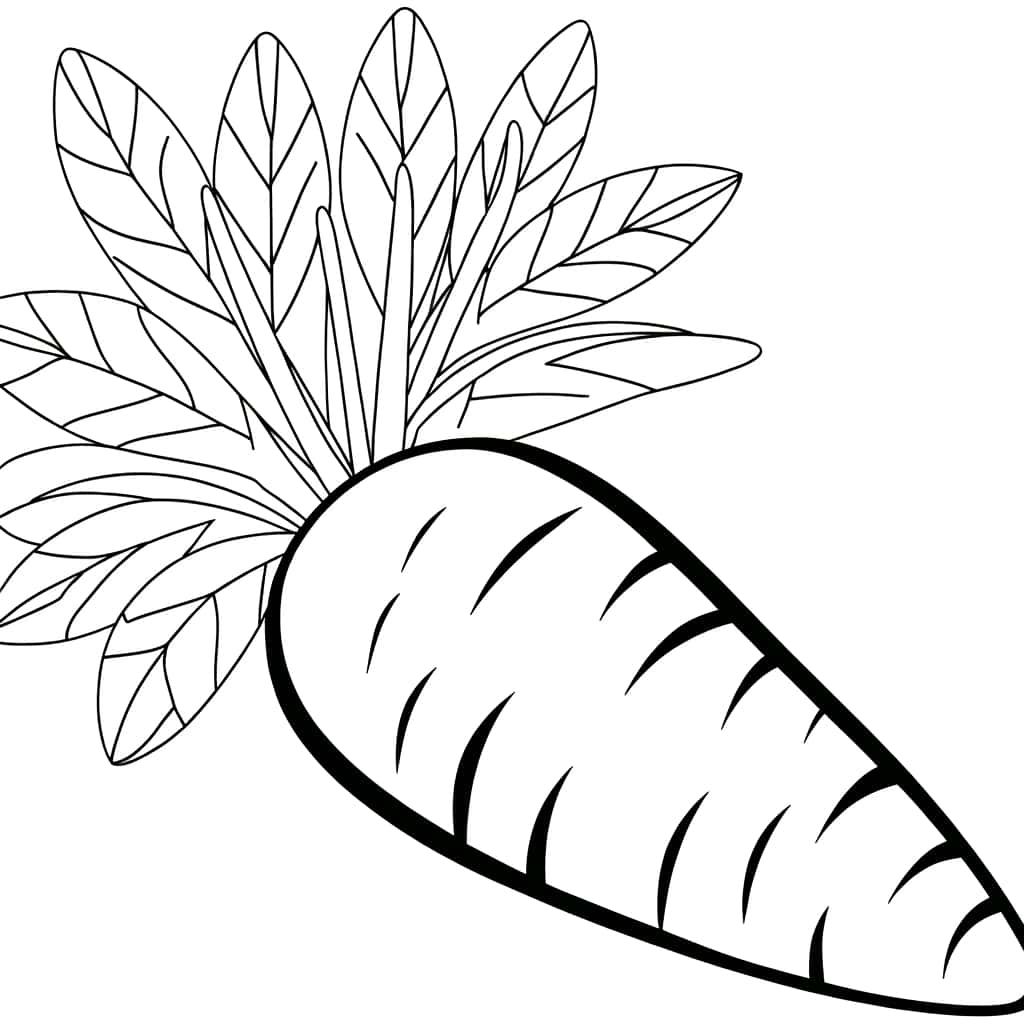Coloriage Dessin de carotte à imprimer et colorier