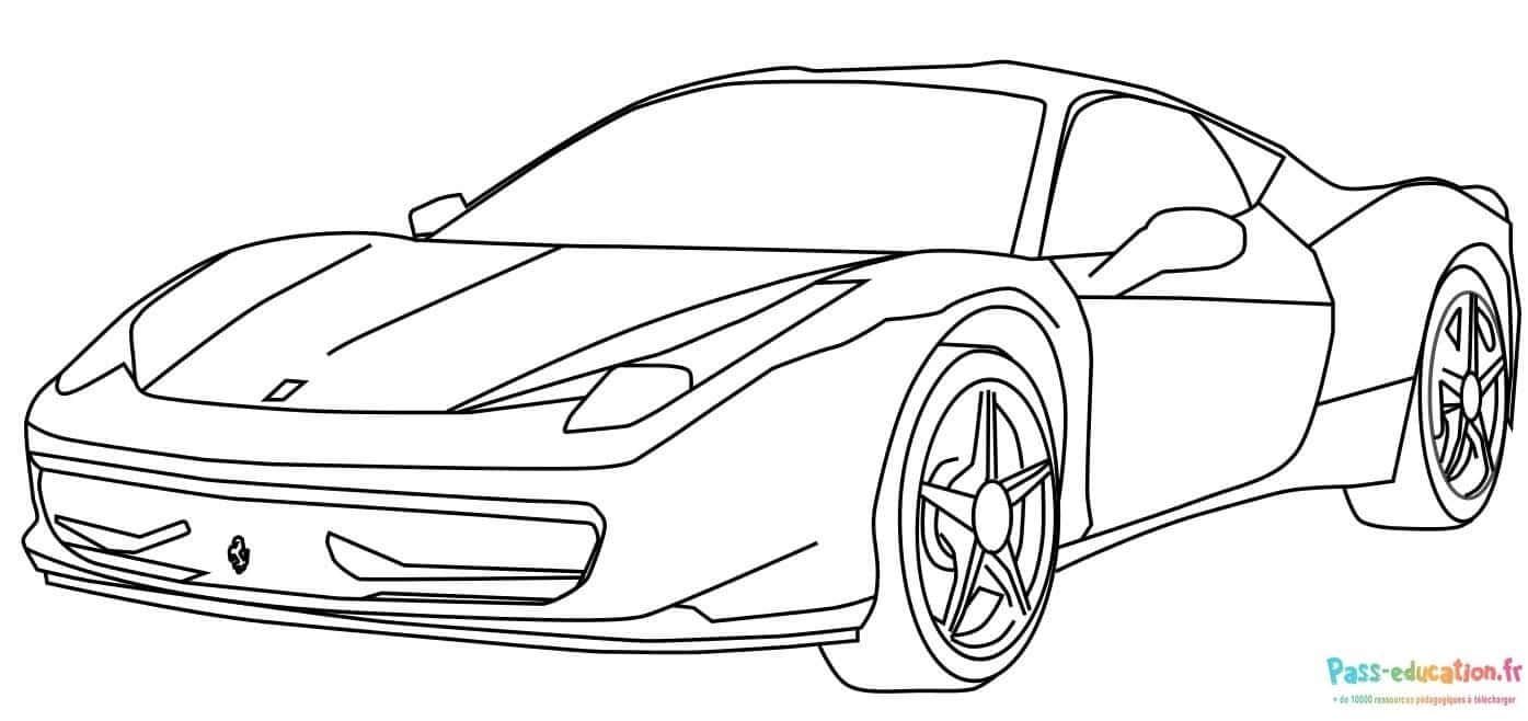 Coloriage Voiture de course à imprimer et colorier