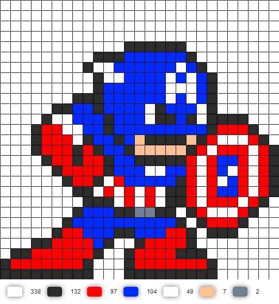 Coloriage Super-héros bleu et rouge à imprimer et colorier