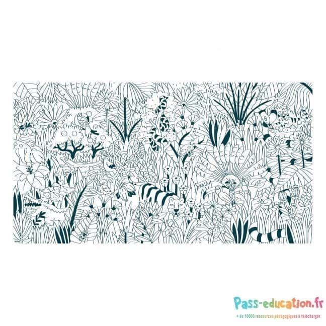 Coloriage Jungle mystérieuse à imprimer et colorier