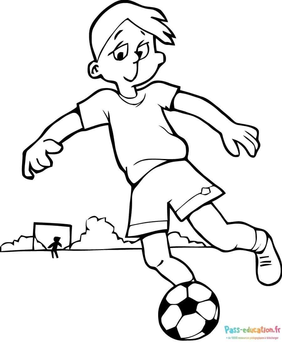 Coloriage Joueur de foot à imprimer et colorier