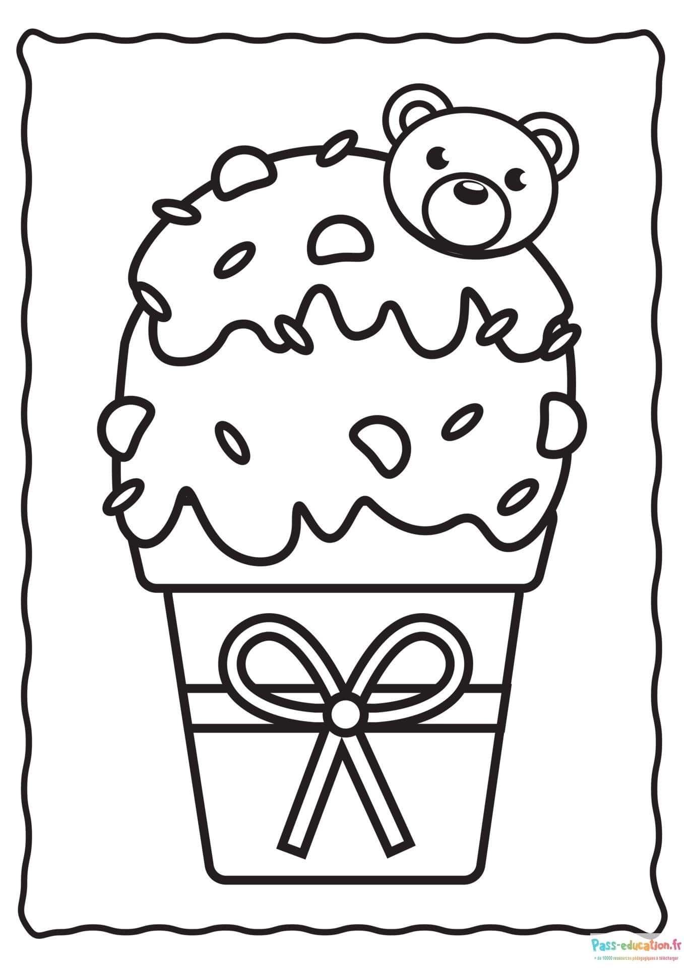 Coloriage Glace à décorer à imprimer et colorier