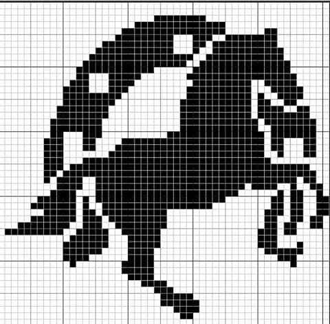 Coloriage Cheval au galop à imprimer et colorier