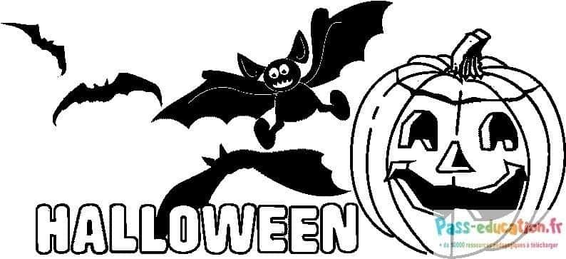Coloriage Halloween joyeux à imprimer et colorier