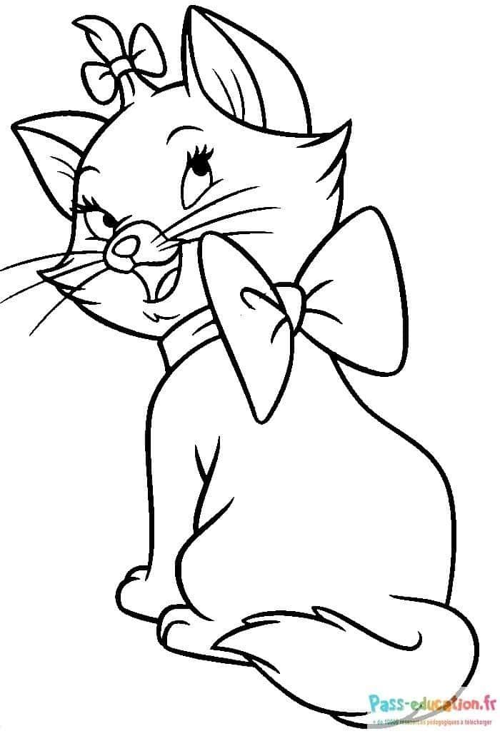 Coloriage Chat élégant à imprimer et colorier