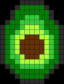 Coloriage Avocat pixelisé à imprimer et colorier