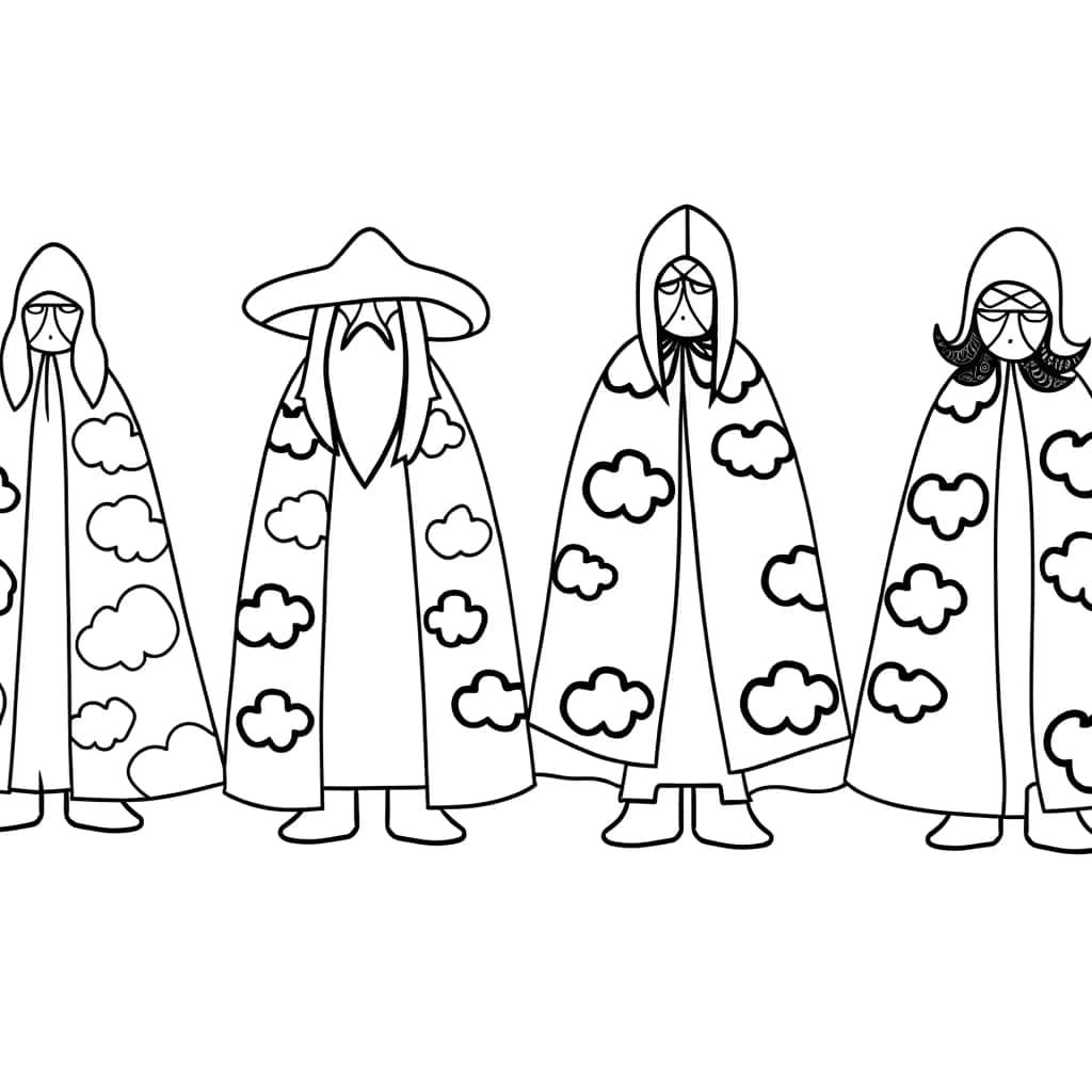 Coloriage Akatsuki à imprimer et colorier