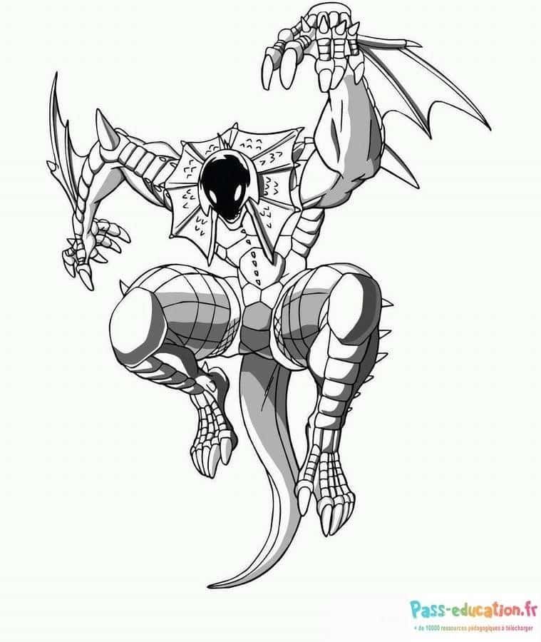Coloriage Guerrier Bakugan à imprimer et colorier