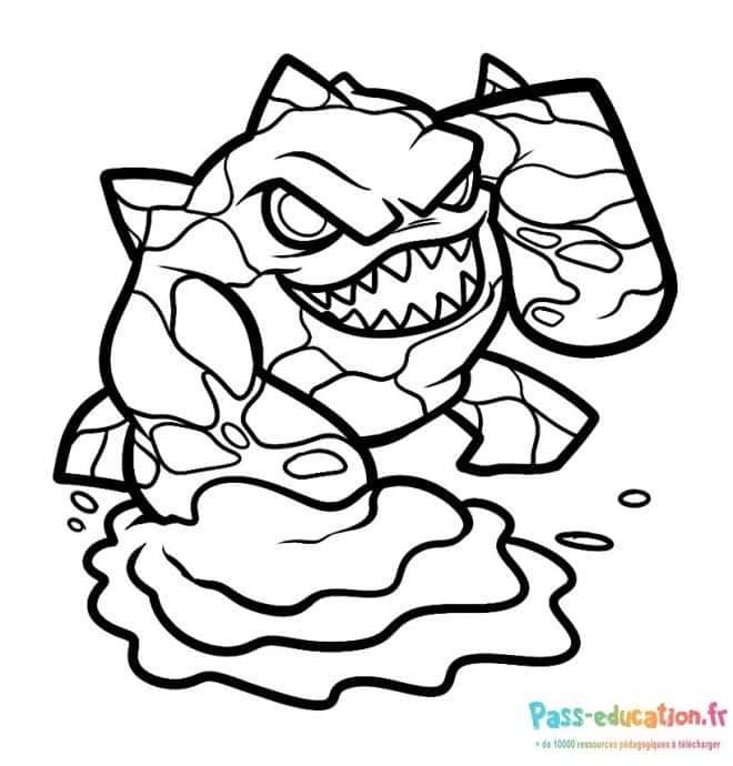 Coloriage Bowser en action à imprimer et colorier