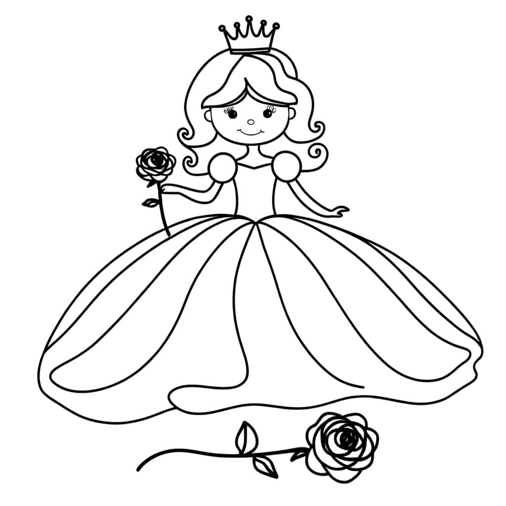 Coloriage Princesse Aurore à imprimer et colorier