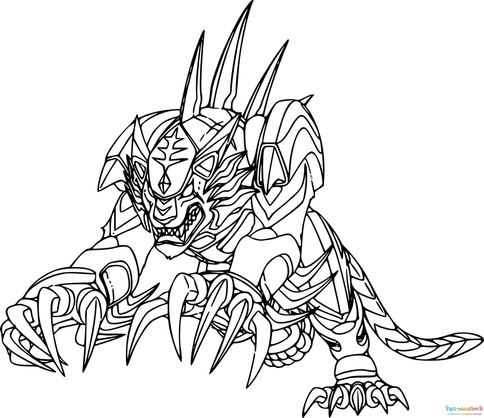 Coloriage Guerrier Bakugan à imprimer et colorier