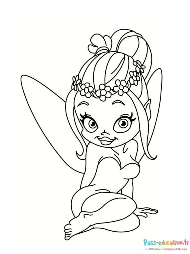 Coloriage Fée douce à imprimer et colorier