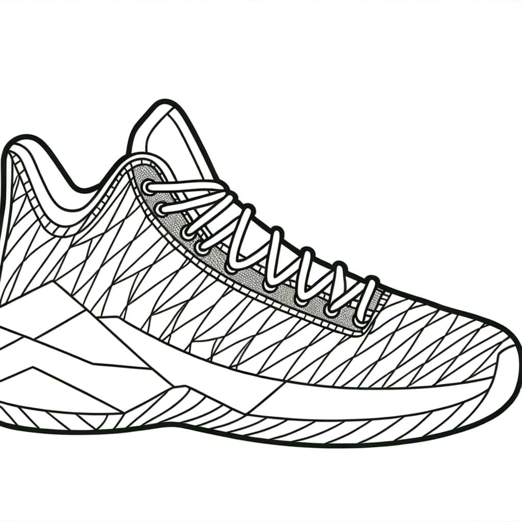 Coloriage Chaussure de sport à imprimer et colorier