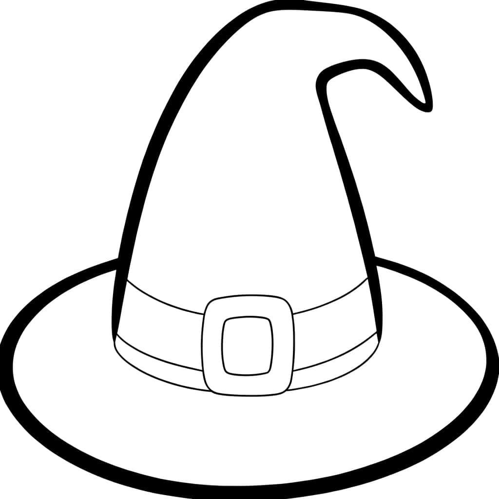 Coloriage Chapeau de sorcière à imprimer et colorier