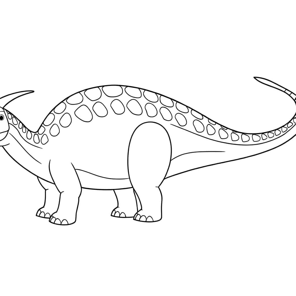 Coloriage Ankylosaure prêt à colorier à imprimer et colorier