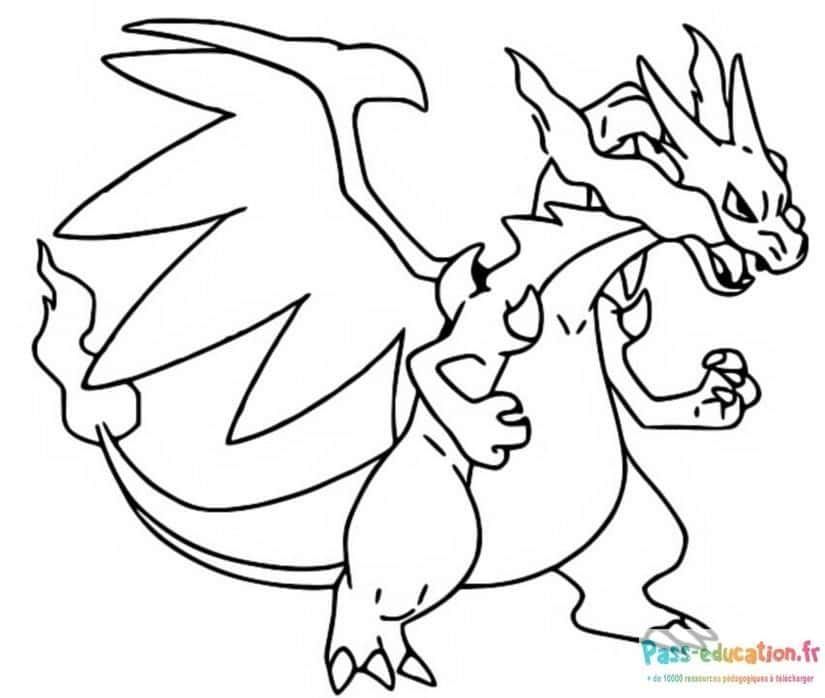 Coloriage Dragon cracheur de feu à imprimer et colorier