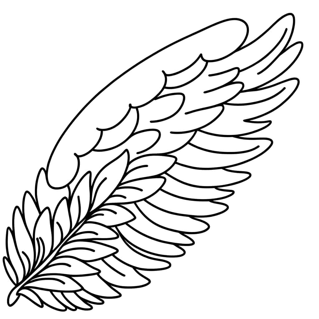 Coloriage Aile d'ange à imprimer et colorier