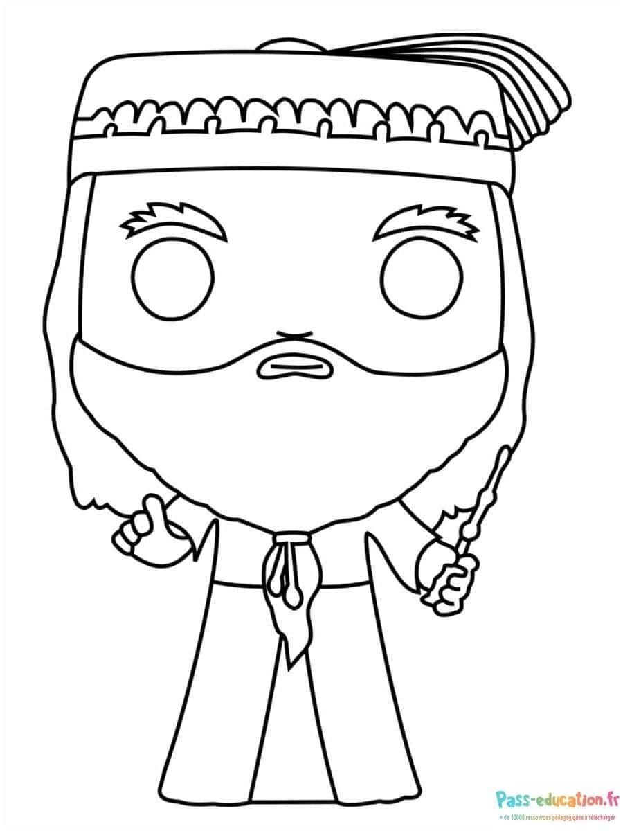 Coloriage Dumbledore Funko Pop à imprimer et colorier