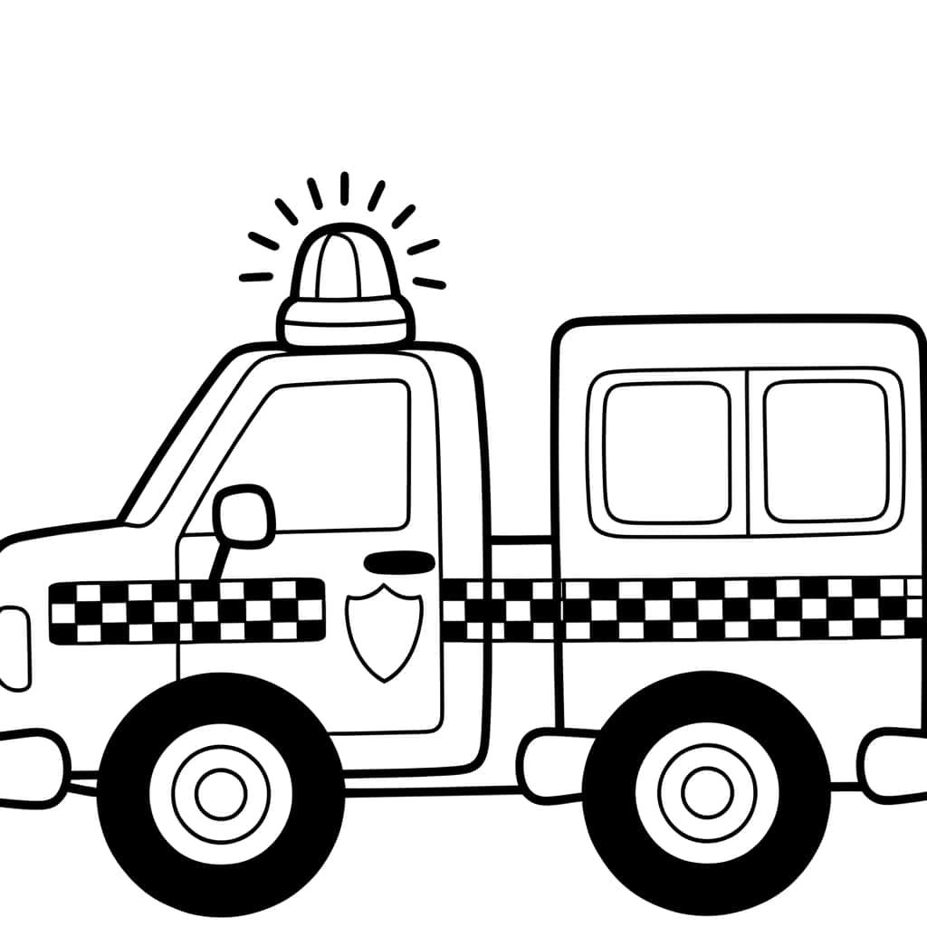 Coloriage Camion de police à imprimer et colorier