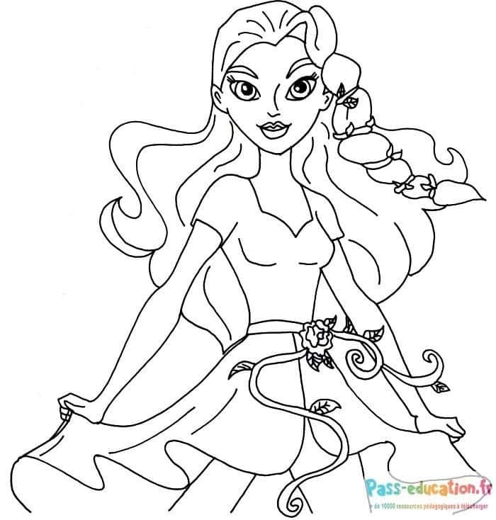 Coloriage Jeune fille élégante à imprimer et colorier